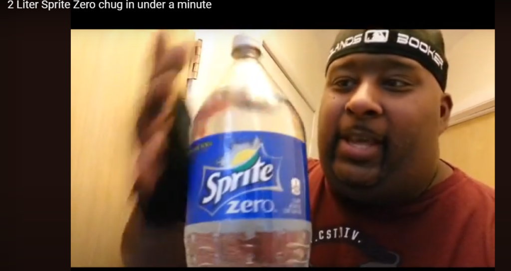 Drinking Sprite 